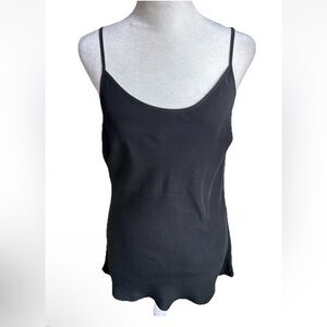 Max Studio 100% Silk Tank Top Women’s size XS Black Cami Luxury lightweight NEW
